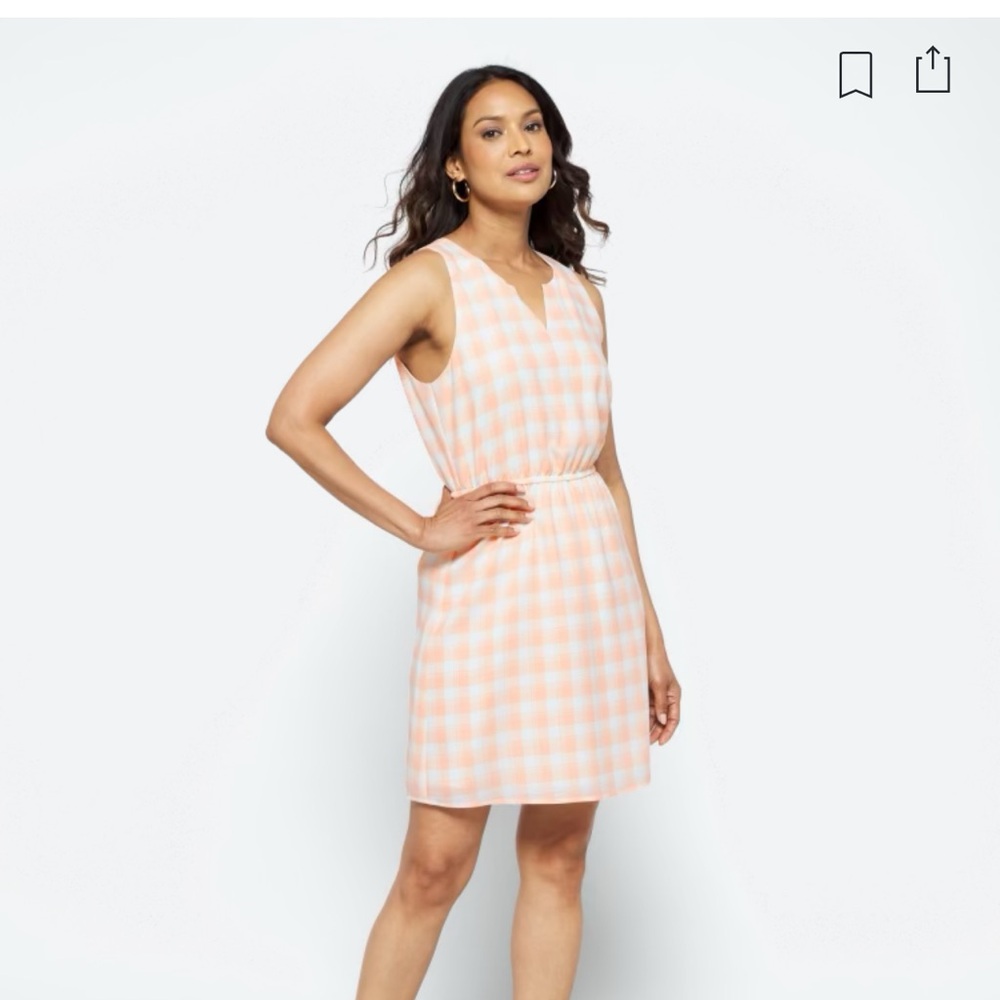 41 Hawthorne Trisha split neck dress (Peach)